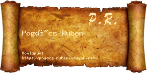 Pogács Ruben névjegykártya